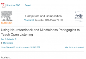 The screen of the page in which the article is located. 